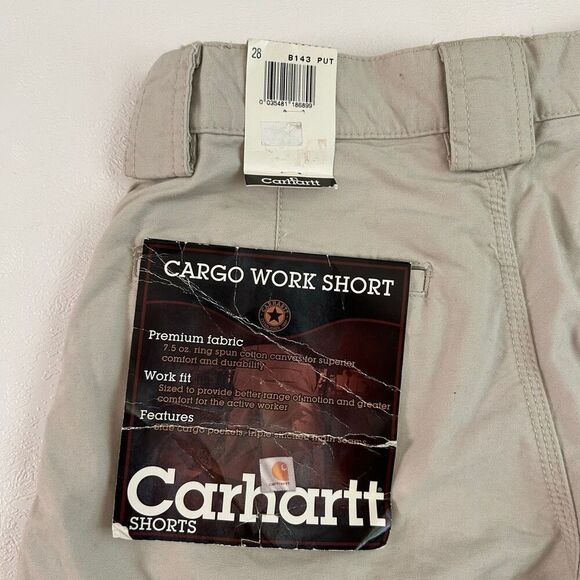 Carhartt Cargo Work Shorts Men’s 28 Khaki Beige Cotton Workwear Utility Pockets - Picture 4 of 11